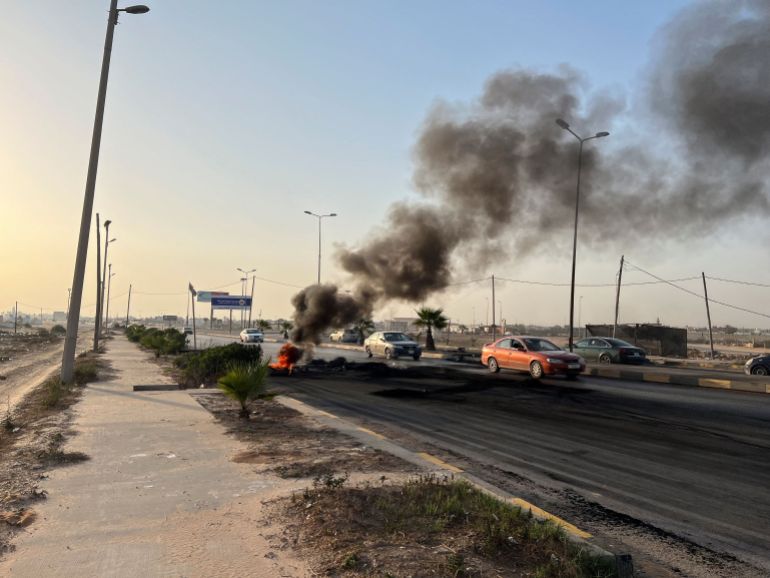 Protest against the meeting which was held last week in Italy between foreign affairs ministers of Libya and Israel, in Tripoli