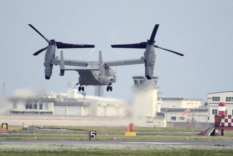 طائرة عسكرية أمريكية V-22 Osprey في عام 2018.