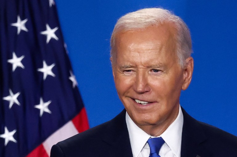 NATO's 75th anniversary summit, in Washington U.S. President Joe Biden holds a press conference during NATO's 75th anniversary summit, in Washington, U.S., July 11, 2024. REUTERS/Yves Herman DATE 12/07/2024 SIZE 1613 x 1072 Country UNITED STATES SOURCE REUTERS/Yves Herman