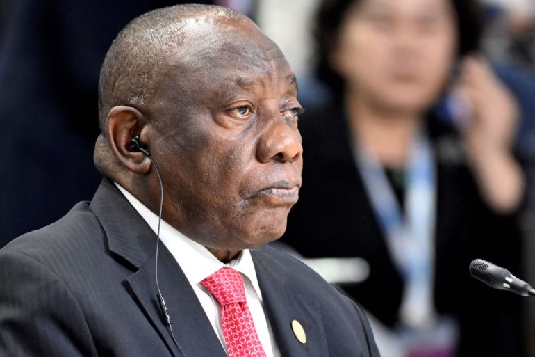 South African President Cyril Ramaphosa attends the extended format meeting of the BRICS summit in Kazan, Russia on October 23, 2024. ALEXANDER NEMENOV/Pool via REUTERS