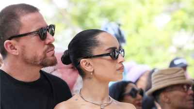 Zoe Kravitz يجلب خطيب Channing Tatum إلى حدث Lenny S Walk of Fame